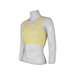 VT071 運動背心Tee訂做 純色短身背心 瑜珈背心 背心香港公司 露腰短TEE    淺黃色 VT071 運動背心Tee訂做 純色短身背心 瑜珈背心 背心香港公司 露腰短TEE    淺黃色